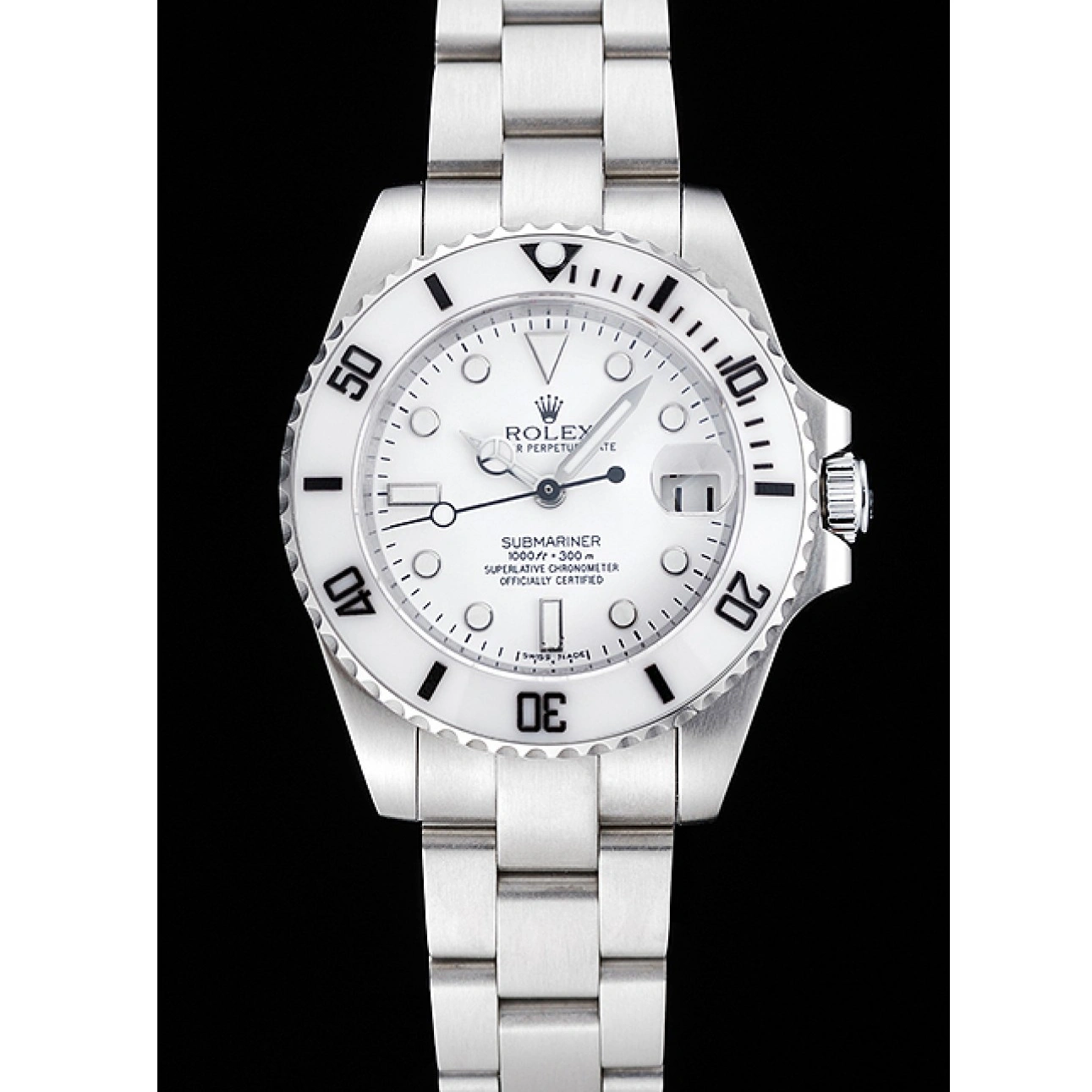 Aaa replica watch 1454152 Bracelet Submariner Steel Stainless White Dial Rolex 1027